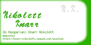 nikolett knarr business card